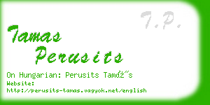 tamas perusits business card